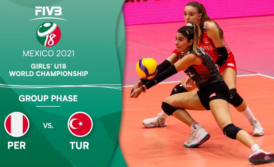 PER vs. TUR - Group Phase | Girls U18 Volleyball World Champs 2021