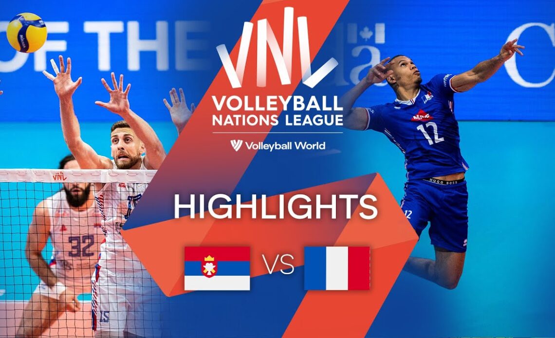 🇷🇸 SRB vs. 🇫🇷 FRA - Highlights Week 1 | Men's VNL 2022