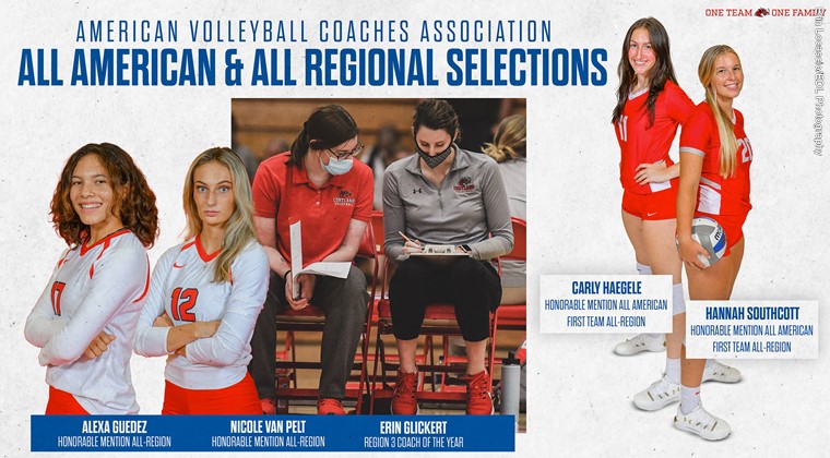 Southcott and Haegele Volleyball All-Americans; Glickert Regional Coach of the Year