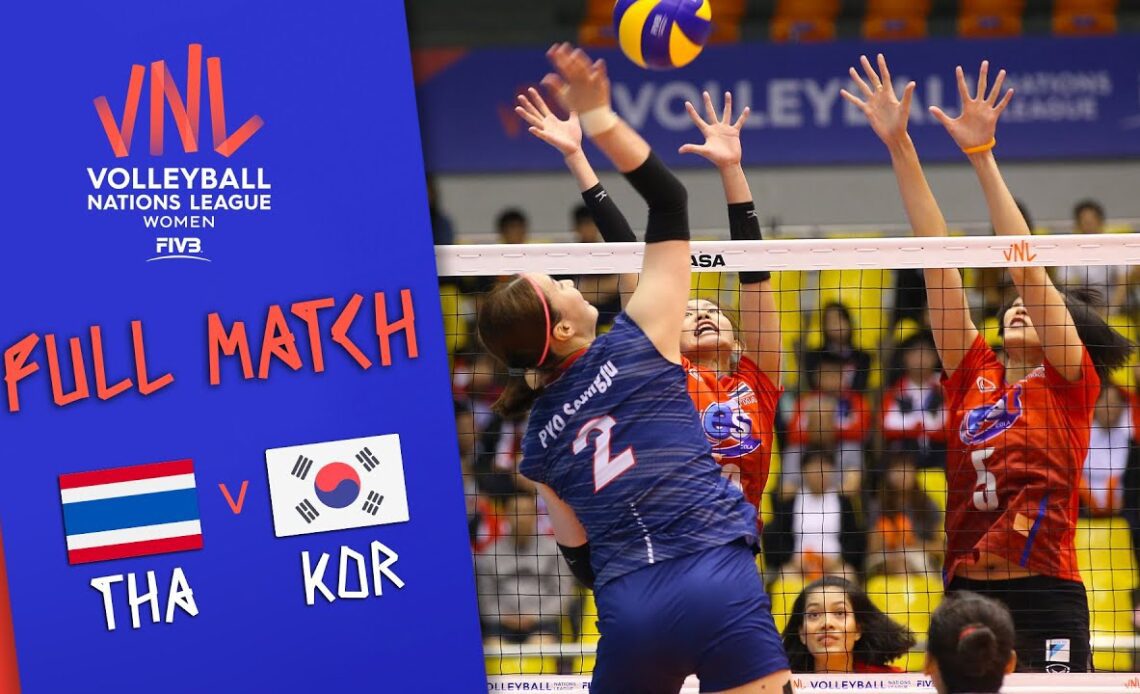 Thailand 🆚 Korea - Full Match |  Women’s Volleyball Nations League 2019