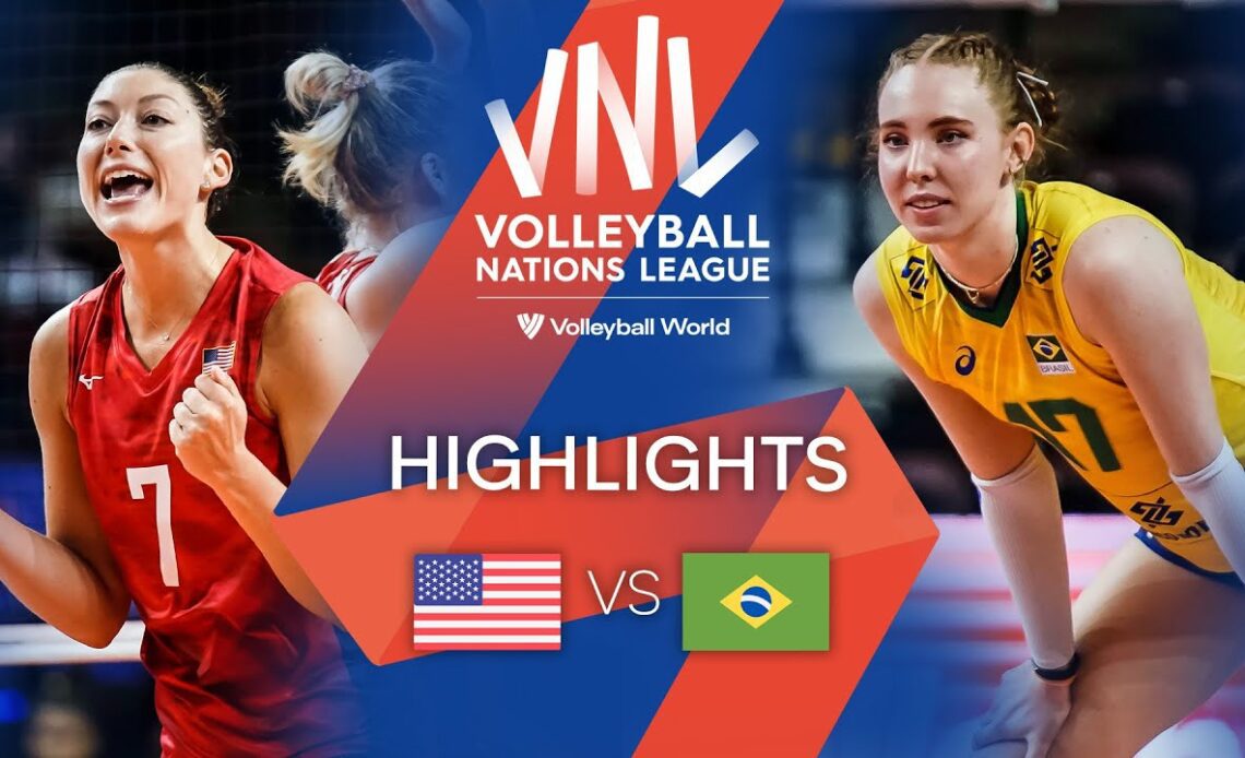 🇺🇸 USA vs. 🇧🇷 BRA - Highlights Week 1 | Women's VNL 2022