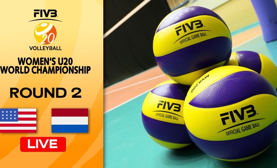 USA vs. NED - Full Match | Round 2 | Women's U20 Volleyball World Champs