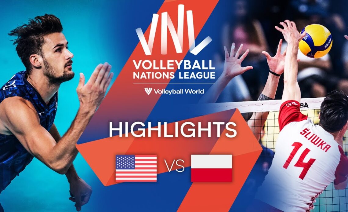 🇺🇸 USA vs. 🇵🇱 POL - Highlights Week 2 | Men's VNL 2022