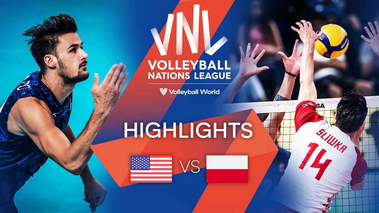 🇺🇸 USA vs. 🇵🇱 POL Highlights Week 2 Men's VNL 2022 VCP Volleyball
