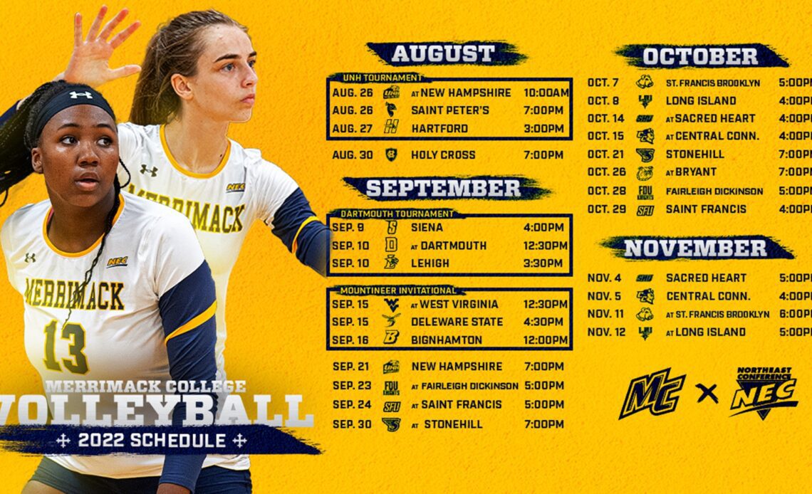 Women's Volleyball Drops 2022 Schedule