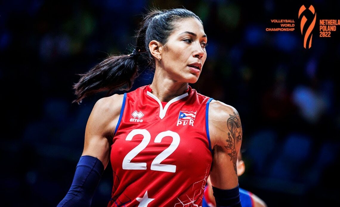 37 year old Karina Ocasio Showed Amazing Physical Shape at Volleyball World Champ 2022