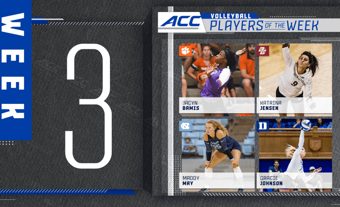 ACC Volleyball Players of the Week Announced