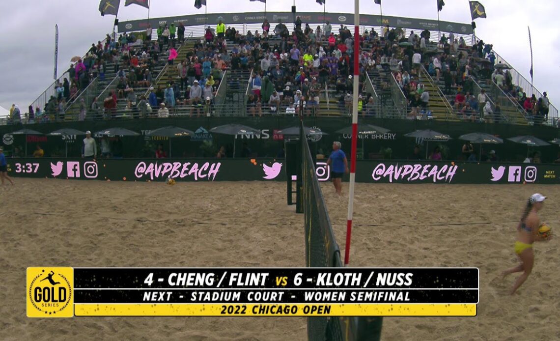 AVP Chicago Open Cheng/Flint vs. Kloth/Nuss Stadium Court Gold