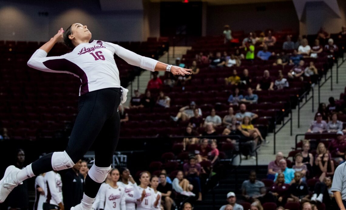 Aggies Outlast Rebels in Five-Set Affair - Texas A&M Athletics