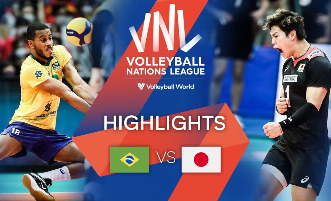 🇧🇷 BRA vs. 🇯🇵 JPN - Highlights Week 3 | Men's VNL 2022