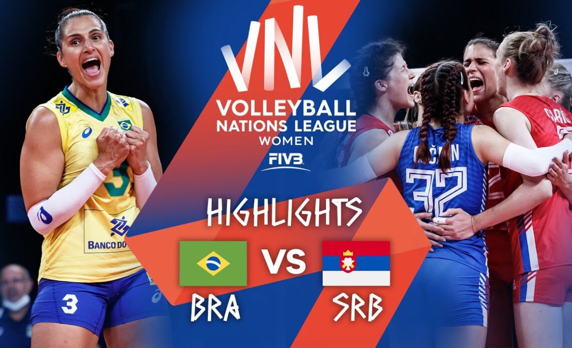 BRA vs. SRB - Highlights Week 3 | Women's VNL 2021