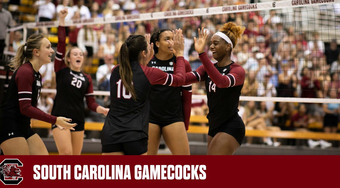 Balanced Attack Helps Volleyball Cap Undefeated Weekend – University of South Carolina Athletics