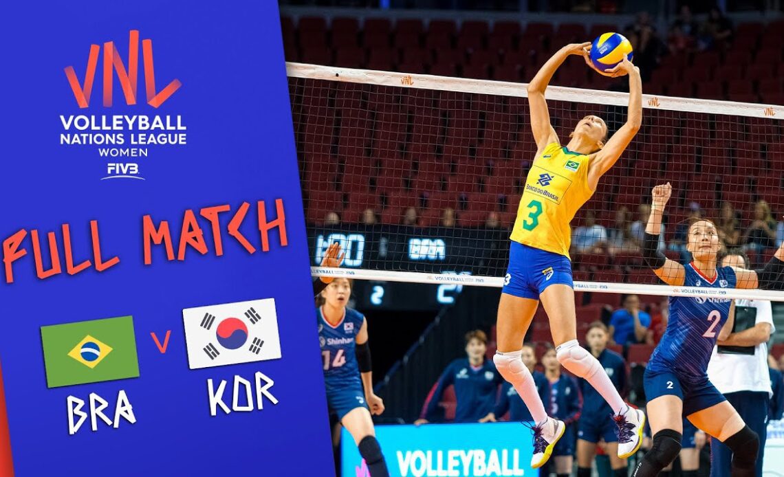 Brazil 🆚 Korea - Full Match | Women’s Volleyball Nations League 2019