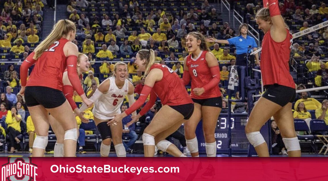 Buckeyes Take Mid-Week Rivalry Match in Four Sets – Ohio State Buckeyes