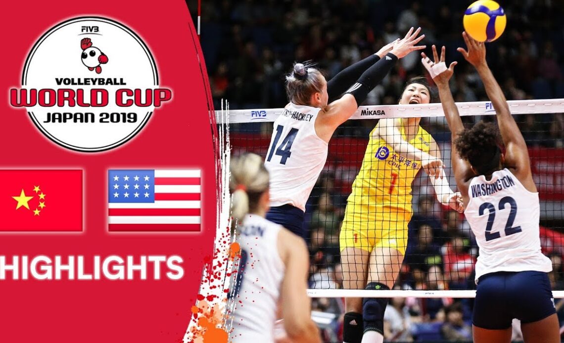 CHINA vs. USA - Highlights | Women's Volleyball World Cup 2019