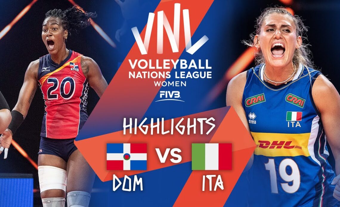 DOM vs. ITA - Highlights Week 4 | Women's VNL 2021