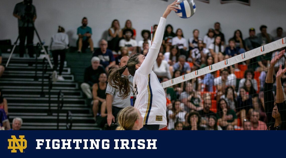 Irish Fall in a Close Five Set Match to Miami – Notre Dame Fighting Irish – Official Athletics Website