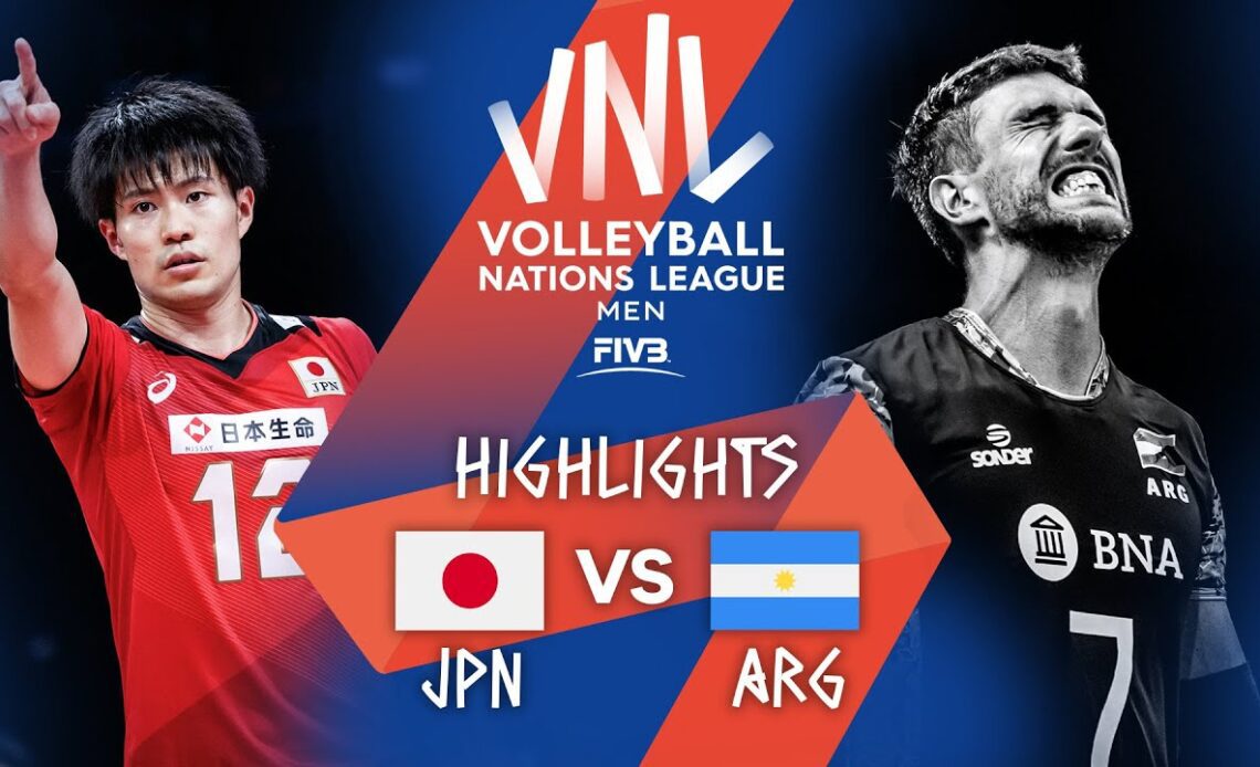 JPN vs. ARG - Highlights Week 3 | Men's VNL 2021