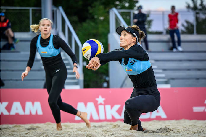 Kloth-Nuss, Cheng-Flint win matches Thursday at VW Beach Paris Elite 16