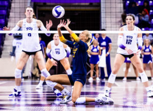 NCAA volleyball: TCU beats WVU, ranked WCC teams sweep, busy Friday ahead