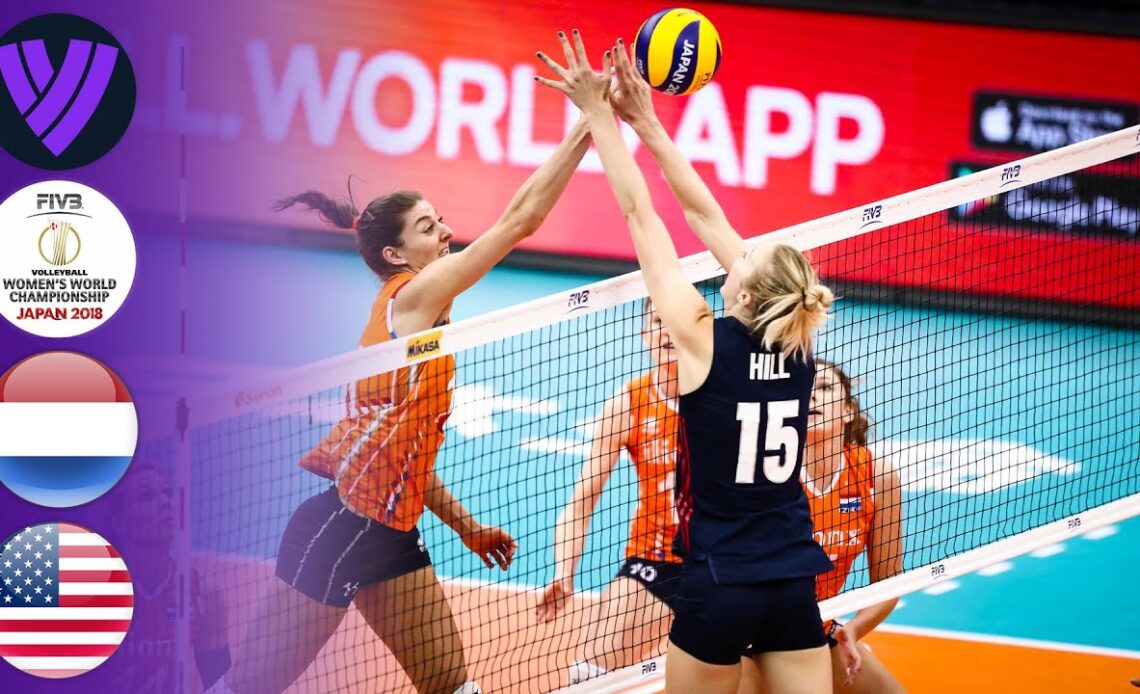 Netherlands 🆚 USA - Full Match | Women’s World Champs 2018