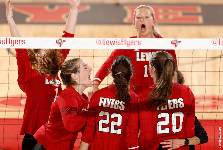 No. 18 Lewis Women's Volleyball Takes Both Games at Colorado Premier Challenge Saturday