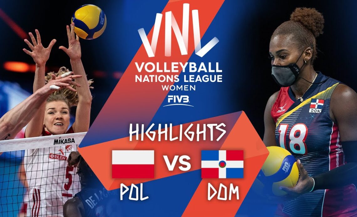 POL vs. DOM - Highlights Week 2 | Women's VNL 2021