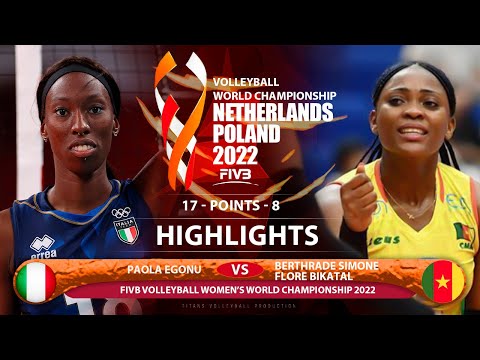 Paola Egonu vs Berthrade Bikatal | Italy vs Cameroon | Highlights | World Champ 2022 (HD)