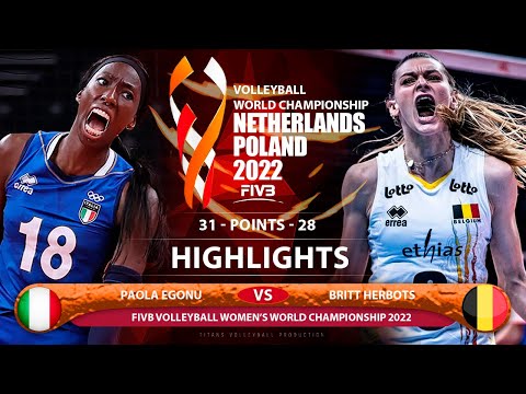 Paola Egonu vs Britt Herbots | Italy vs Belgium | Highlights | World Championship 2022 (HD)