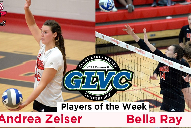 Ray, Zeiser Garner Molten GLVC Volleyball Player of the Week Honors