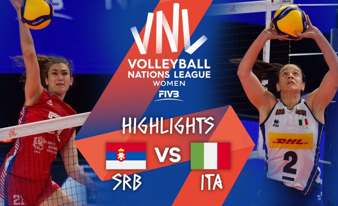 SRB vs. ITA - Highlights Week 1 | Women's VNL 2021