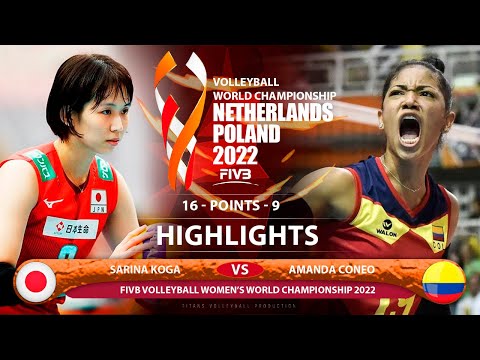 Sarina Koga vs Amanda Coneo | Japan vs Colombia | Women's World Champ 2022 | HD