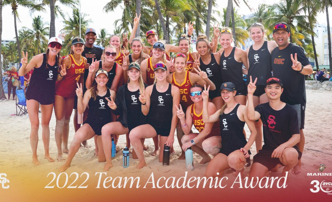USC Beach Volleyball Earns USMC/AVCA Team Academic Honors
