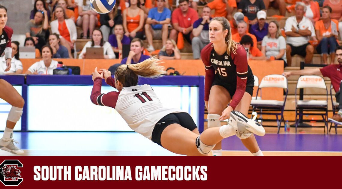 Volleyball Loses at Clemson in Five Sets – University of South Carolina Athletics