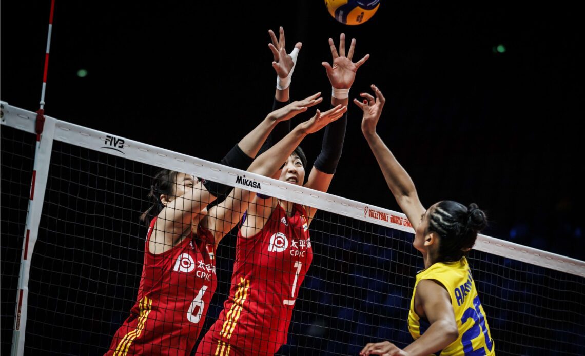 WorldofVolley :: WCH 2022 W: China sweeps Colombia and recovers Xiangyu; Karakurt’s blocking display helps Turkey redeem