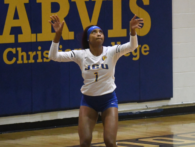 Jarvis Christian and Johnice Hubbard split their matches with LCU.