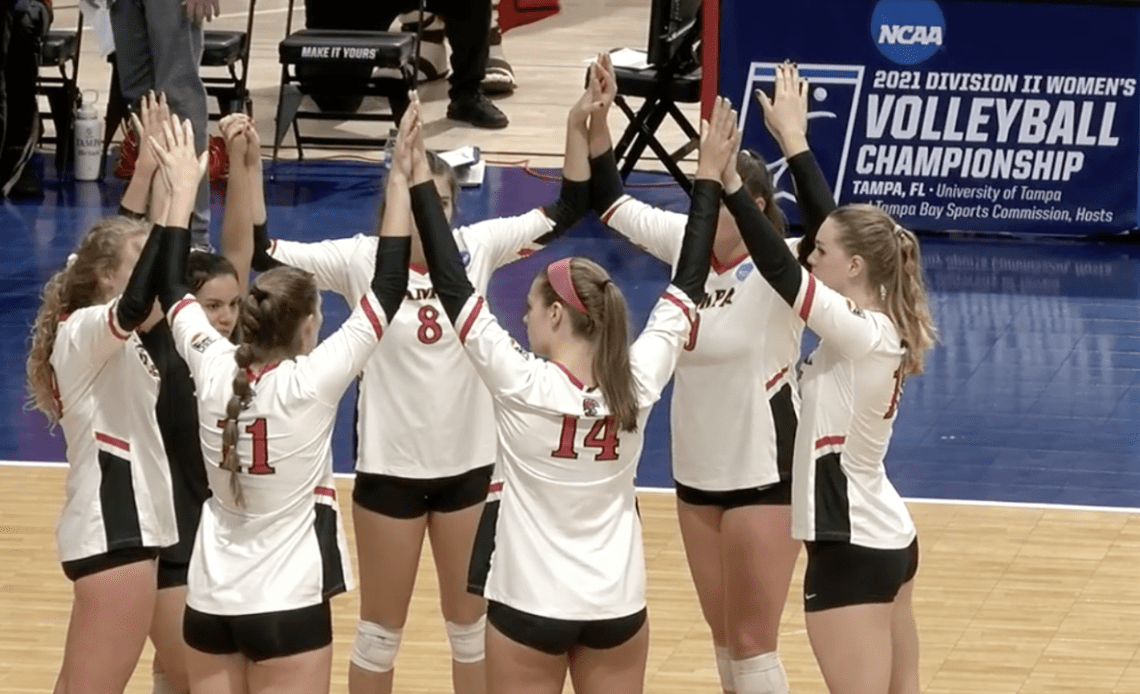 2021 DII women's volleyball quarterfinal: Augusta vs. Tampa full replay