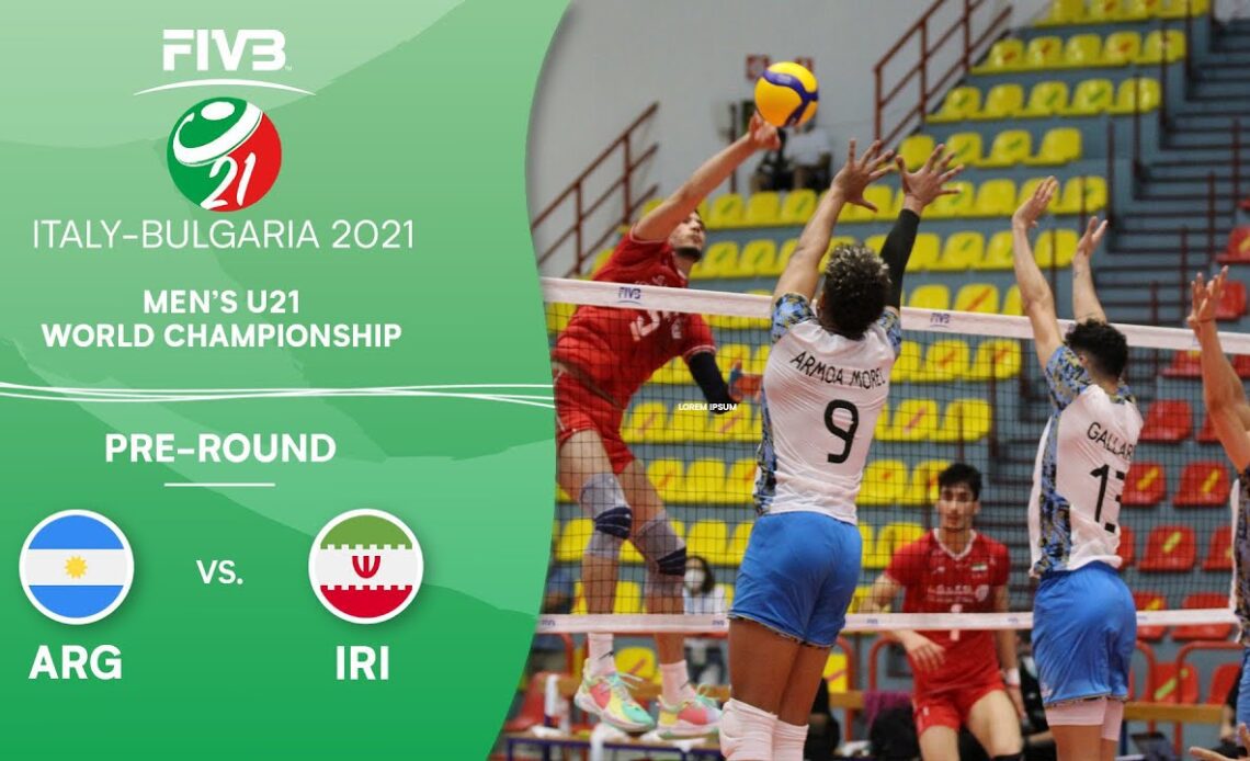 ARG vs. IRI - Pre-Round | Full Game | Men's U21 Volleyball World Champs 2021