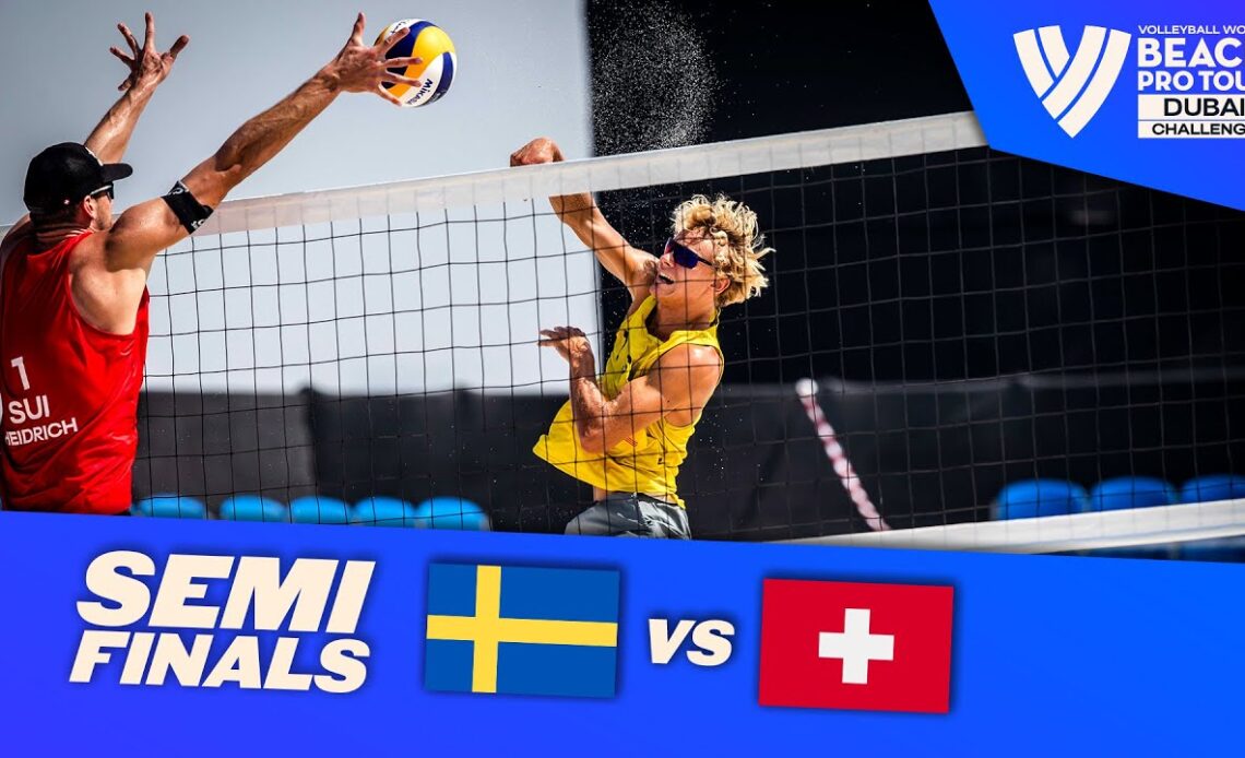 Åhman/ Hellvig vs. Heidrich/ Dillier - Semi Final Highlights Dubai 2022 #BeachProTour