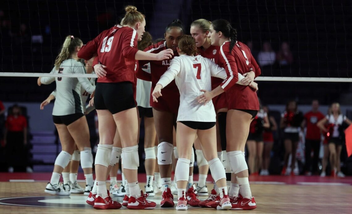 Alabama Volleyball Nearly Pulls Off Reverse Sweep but Falls in Five Saturday at Georgia