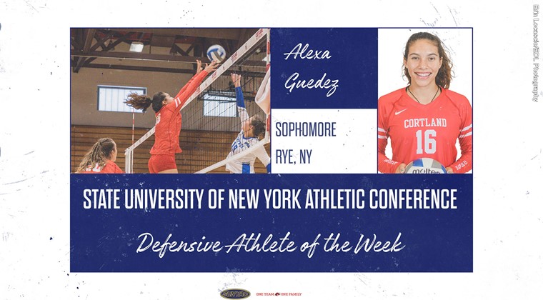 Alexa Guedez Named SUNYAC Volleyball Defensive Athlete of the Week