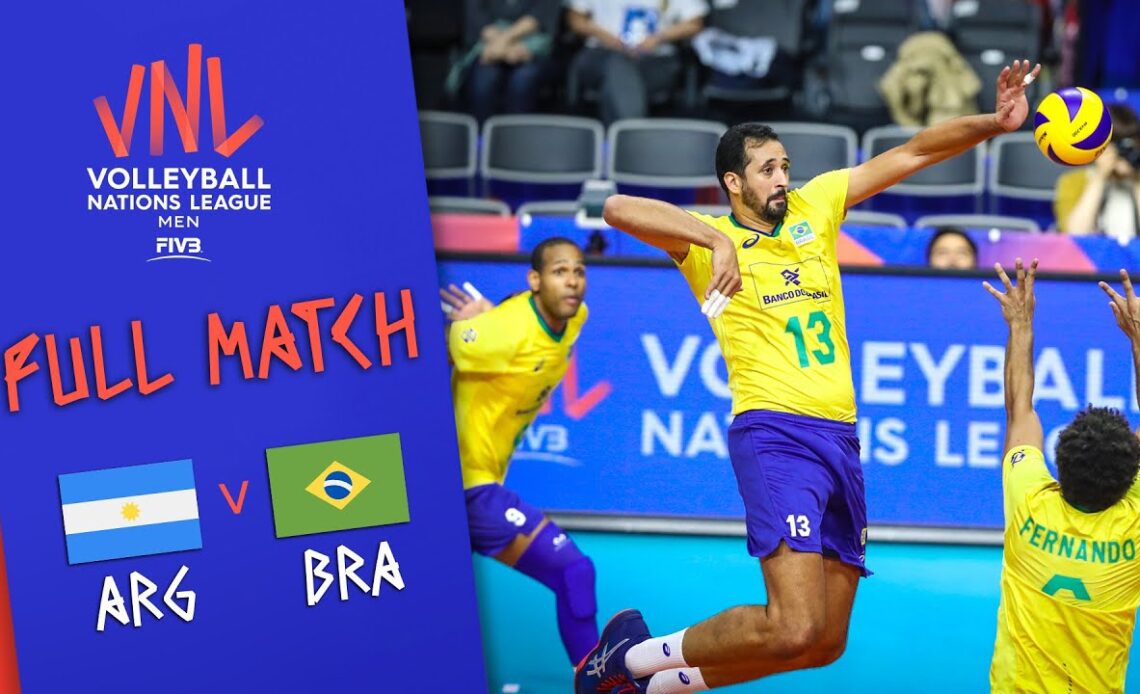 Argentina 🆚 Brazil - Full Match | Men’s Volleyball Nations League 2019