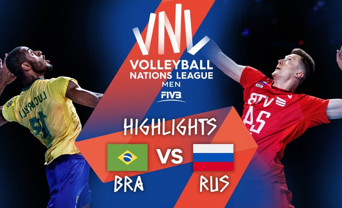 BRA vs. RUS - Highlights Week 5 | Men's VNL 2021