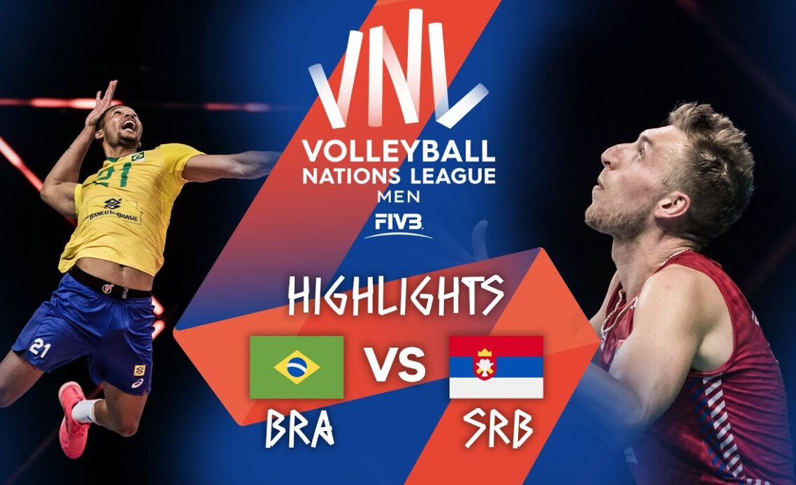 BRA vs. SRB - Highlights Week 2 | Men's VNL 2021