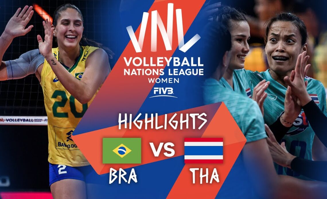 BRA vs. THA - Highlights Week 4 | Women's VNL 2021