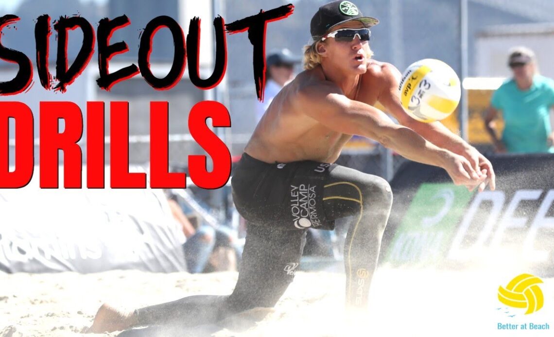 Beach Volleyball Drill | Watch How the Pros Train at Practice with 2 Sideout Drills