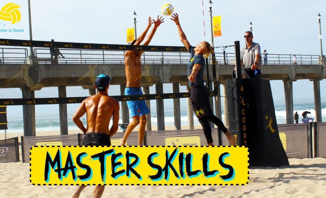 Beach Volleyball Master Skills | One Arm Touches, Covering Your Partner, & Using the Block