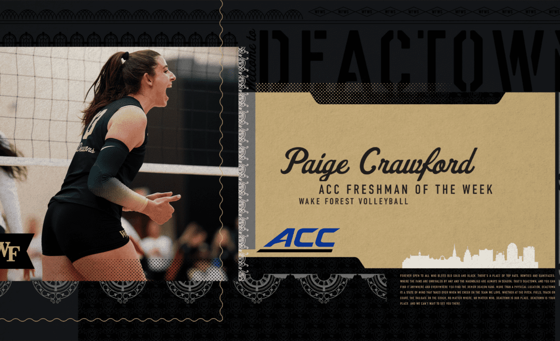 Crawford Repeats as ACC Freshman of the Week