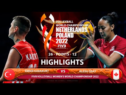 Ebrar Karakurt vs Alexa Gray | Türkiye vs Canada | Highlights | World Championship 2022 (HD)