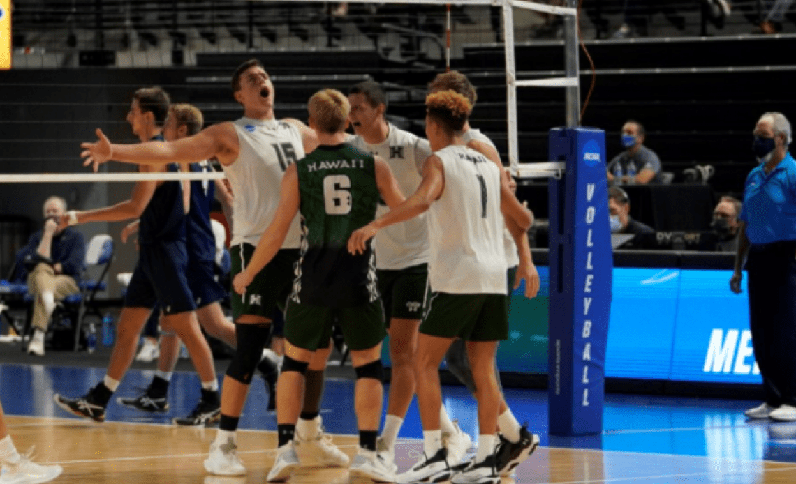 Hawaii sweeps BYU 3-0 to win the 2021 NC men's volleyball championship